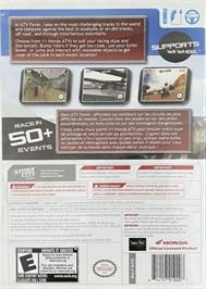 Box back cover for Atv Fever on the Nintendo Wii.